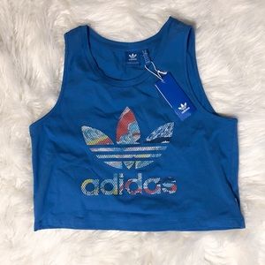 NWT Adidas Cropped Trefoil Tank